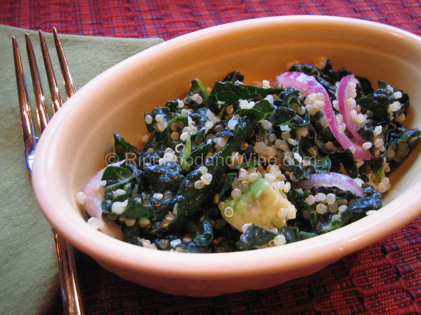 Raw Kale Salad with Quinoa