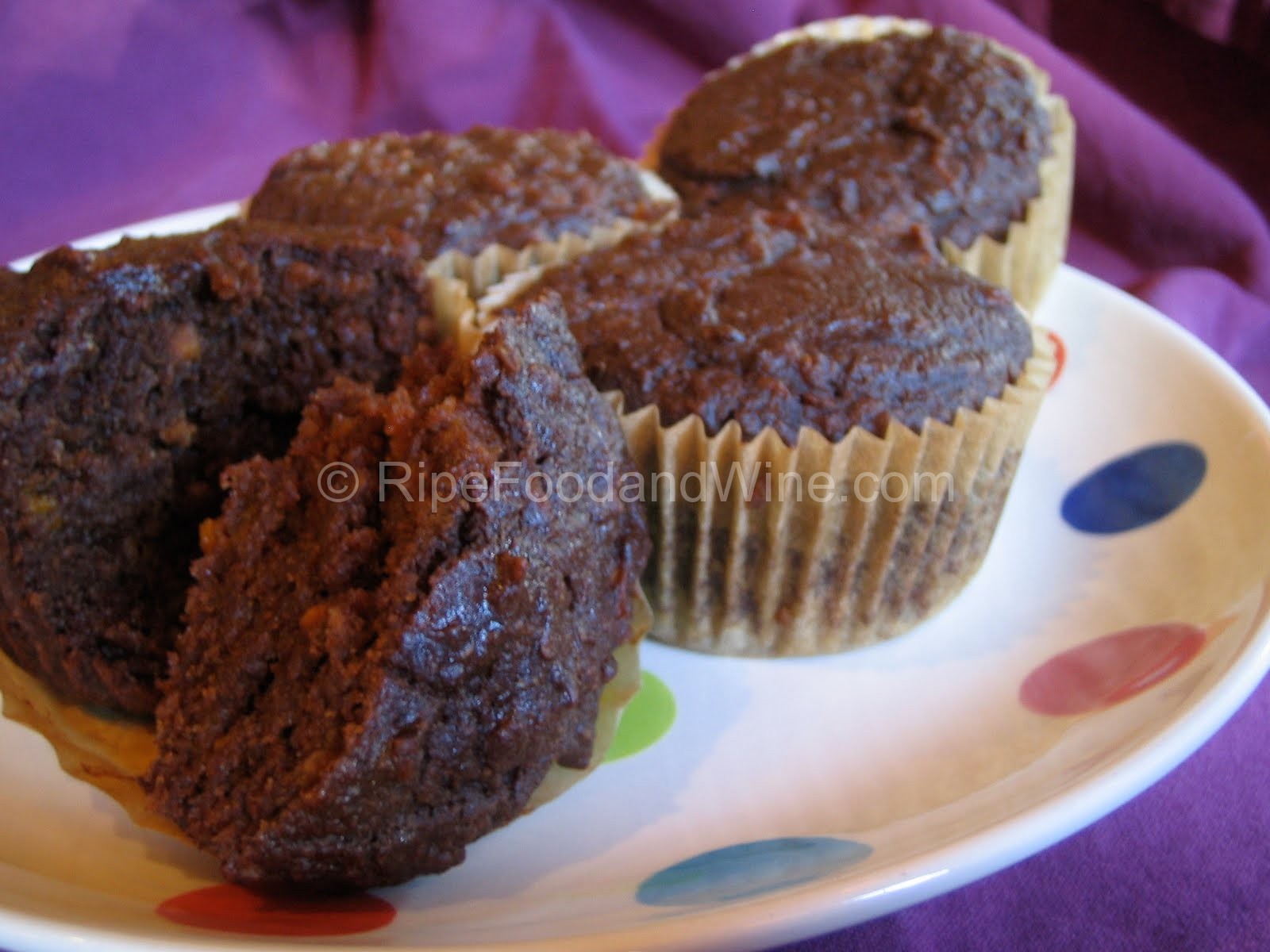 Chocolate Carrot Cake Cupcakes, Low Sugar