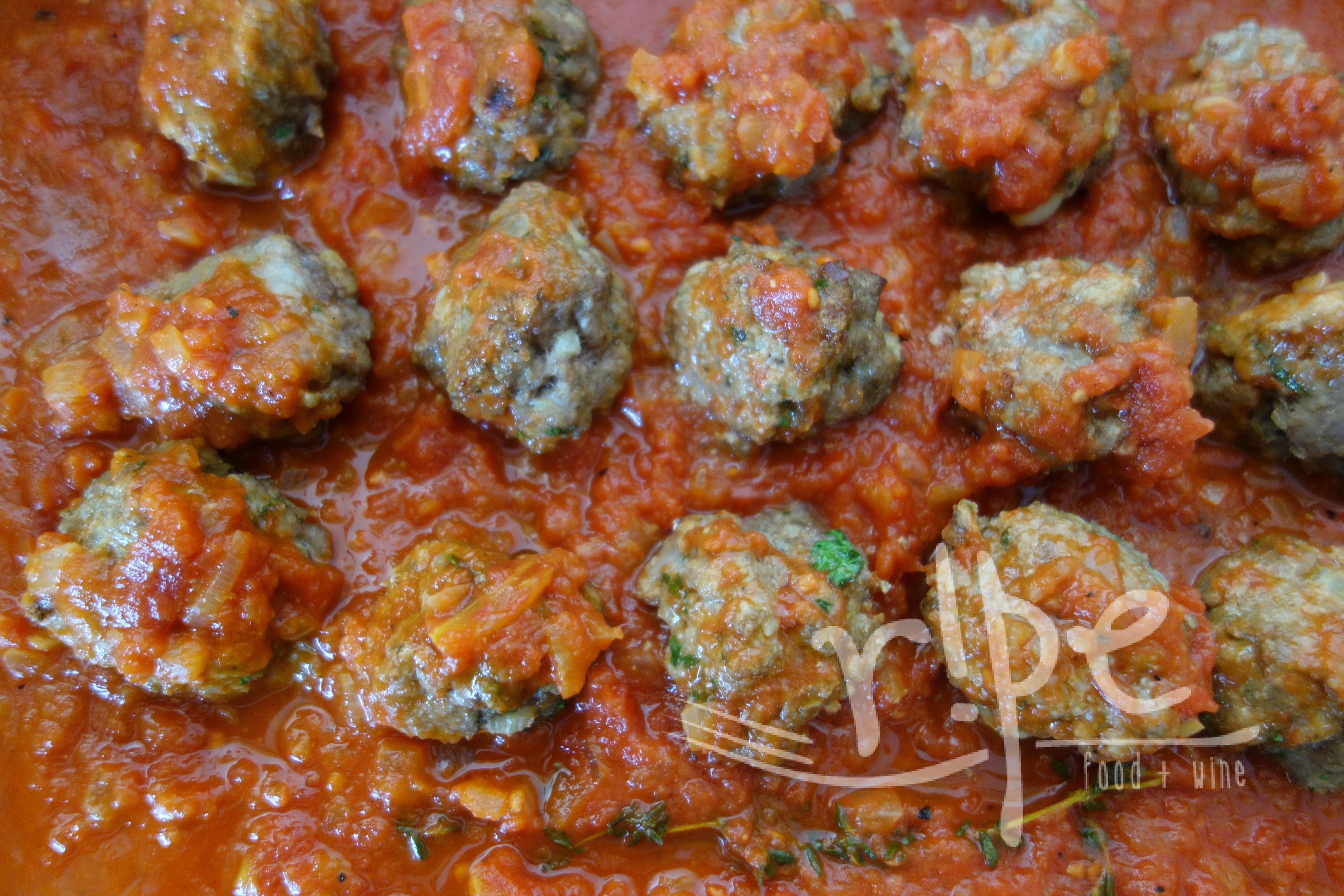 Lamb Meatballs w/Spiced Tomato Sauce