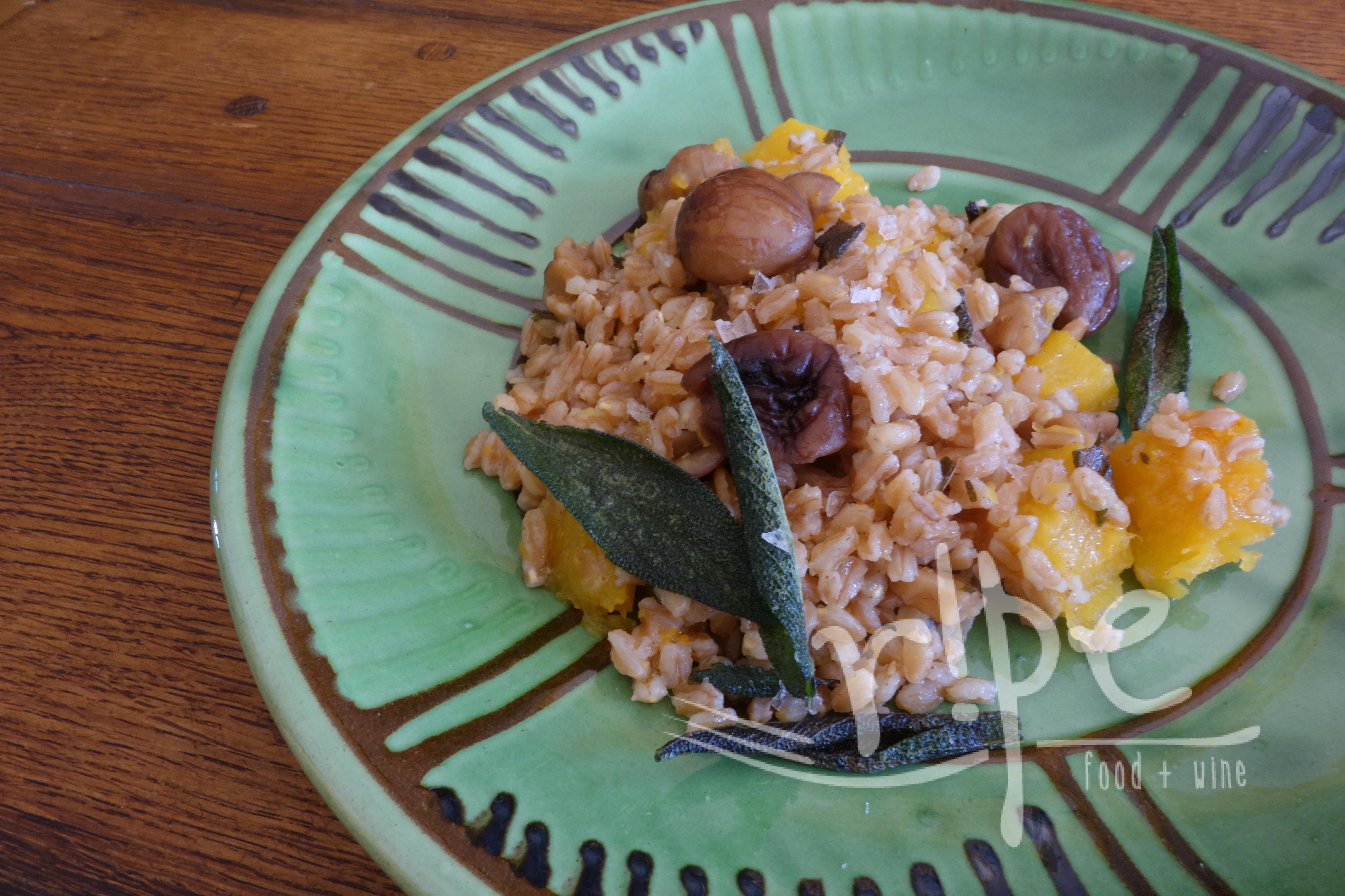 Farro with Butternut Squash and Chestnuts