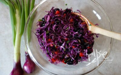 Black Bean Slaw with Red Cabbage