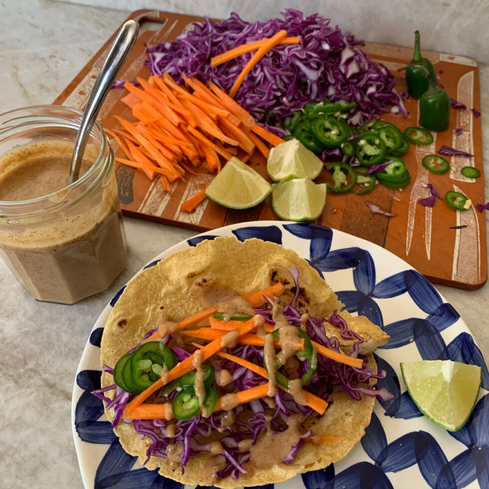 Tofu Tacos with Spicy Almond Sauce RIPE