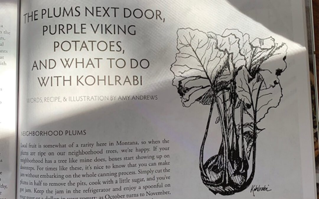 The Plums Next Door, Purple Viking Potatoes, and What To Do With Kohlrabi