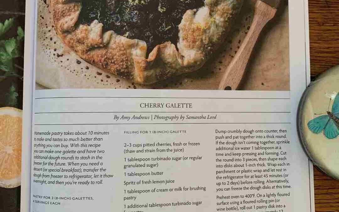 Recipe: Cherry Galette from Edible Bozeman Summer 2020