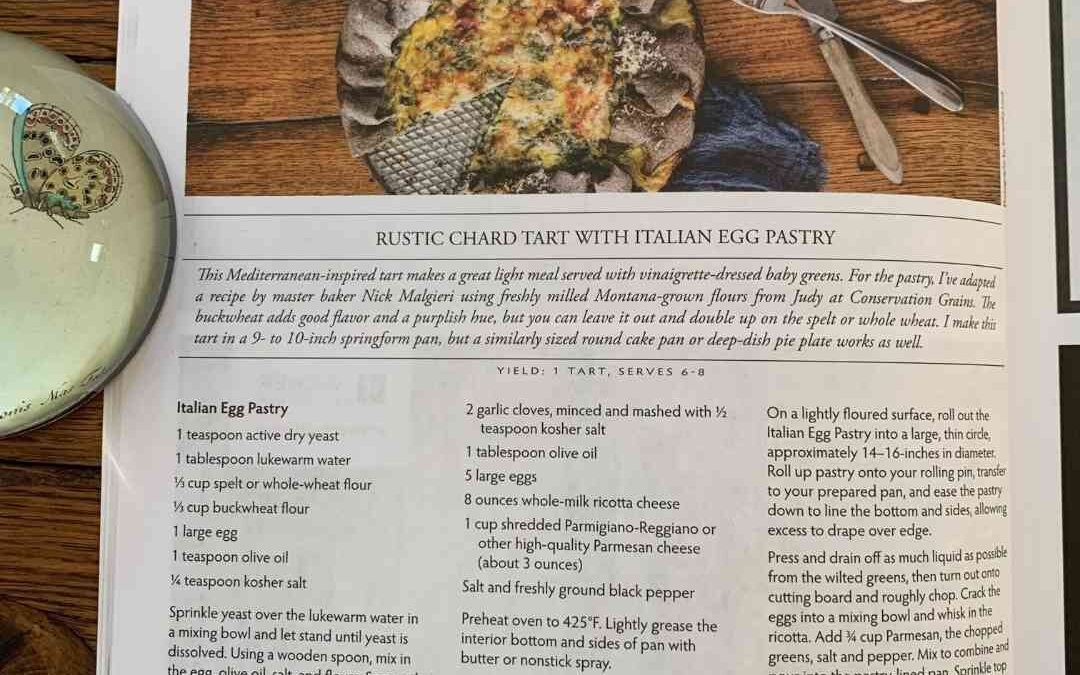 Recipe: Rustic Chard Tart from Edible Bozeman Spring 2020