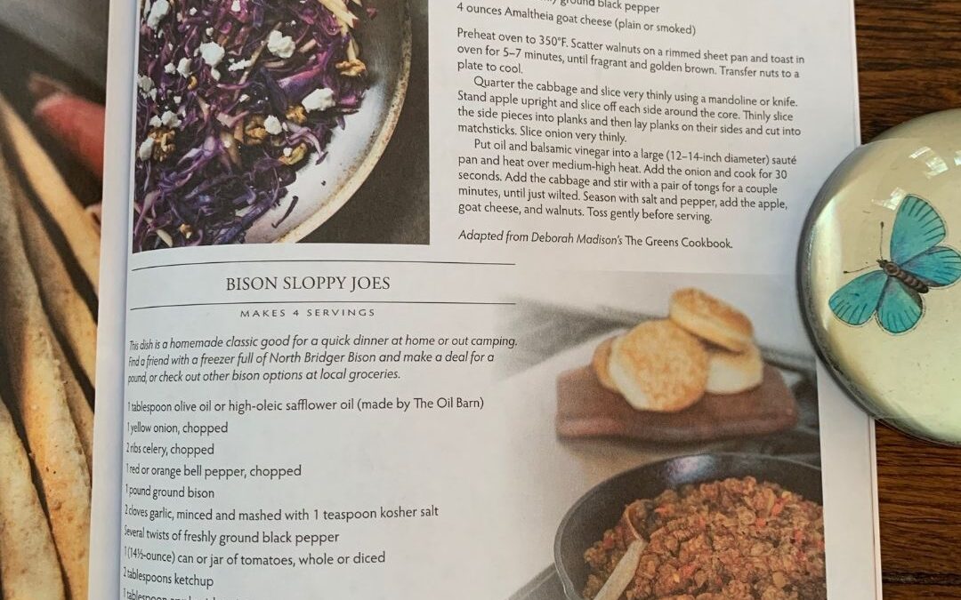 Recipe: Bison Sloppy Joes from Edible Bozeman Fall 2020