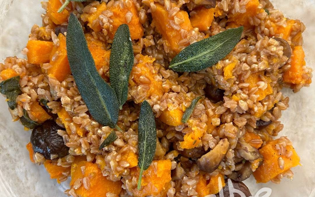 Farro with Chestnuts and Butternut Squash