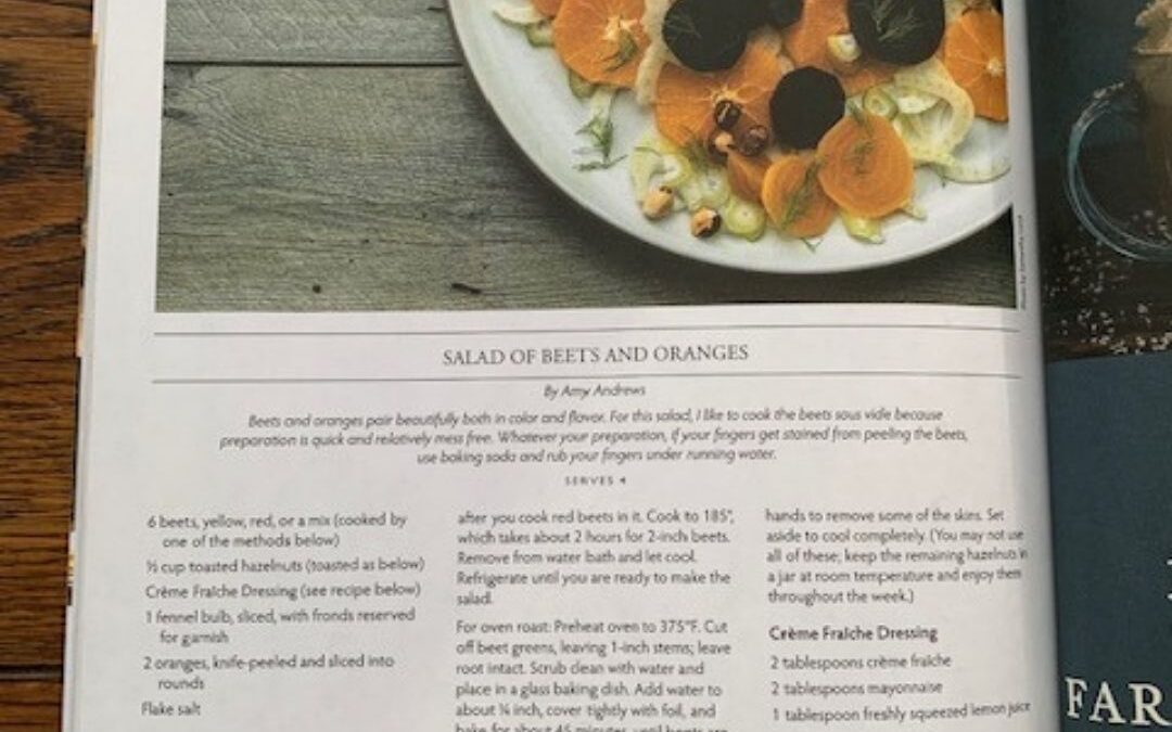 Recipe: Salad of Beets and Oranges from Edible Bozeman Winter 2022