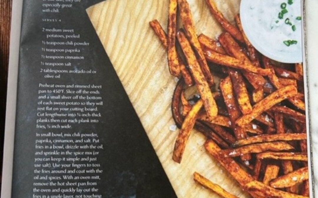 Recipe: Sweet Potato Fries from Edible Bozeman Fall 2022
