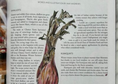 Shallots, Kumquats, and Crimson Lentils Edible Bozeman Winter 2023