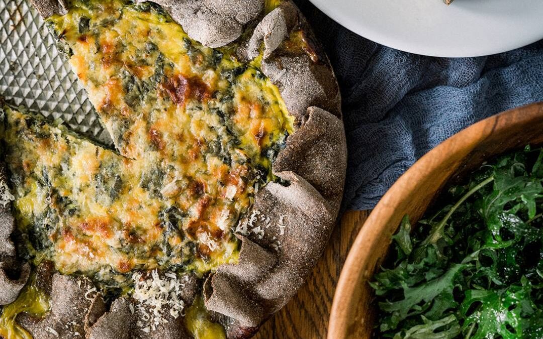 Rustic Chard Tart with Italian Egg Pastry