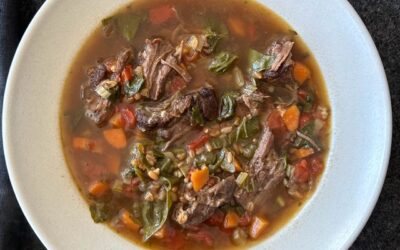 Braised Beef Soup with Chard and Spelt