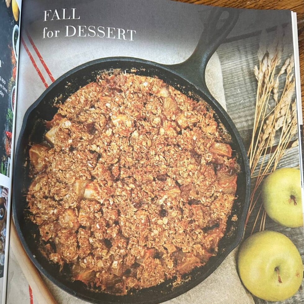 Recipe Apple Crisp from Edible Bozeman Fall 2024 RIPE