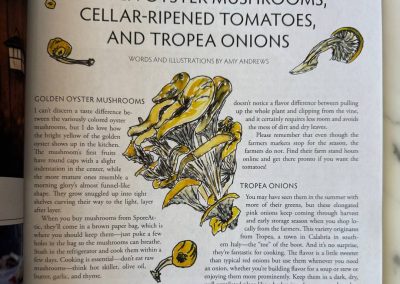Golden Oyster Mushrooms, Cellar-Ripened Tomatoes, and Tropea Onions Edible Bozeman Fall 2025