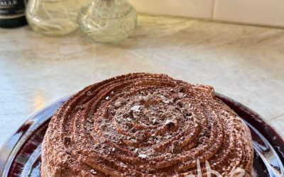 Hazelnut Dacquoise w/Pâte à Bombe Chocolate Mousse