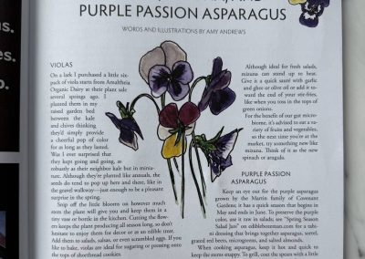 Violas, Mizuna, & Purple Passion Asparagus Edible Bozeman Spring 2026